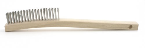 Brush Research Wire Scratch Brush, Stainless Steel, 0.010" Wire Diameter, 13-3/4" Length, 1-3/16" Bristle Length, 1" Brush Face Width, 1" Block Width (Pack of 12)