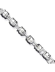 Sterling Silver 7.5inch Fancy Link Bracelet QH173-7.5"