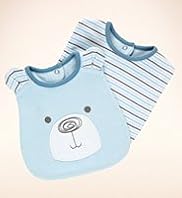 2 Pack Pure Cotton Bear Bibs