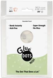 GLUE DOTS 3/16 MINI DOTS-252 CLEAR DOTS ON SHEETS
