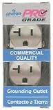 LEVITON Duplex Receptacle Ground, Brown