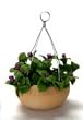Dollhouse Miniature Artisan Hanging pot of Purple Flowers
