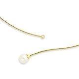 14k Diamond & Pearl Open Front Wire Necklace - XF168