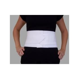 6 Lumbosacral Support Elastic Back Brace, Large, White by Alphabrace.com