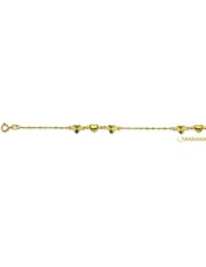 14kt Gold Adjustable Ankle Bracelet with lobster lock