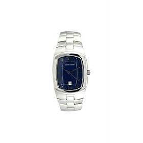 PCardin?Mens Watch PC2185WU Japan Quartz Movement Mineral Crystal Stainless Steel Bracelet Deployment Clasp New