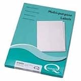 Q Connect Multi-Purpose Label 199.6x289mm 1 per Sheet Pack of 100 White