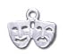 Solid Sterling Silver Theater Masks Charms