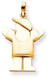 Boy With Cap Charm, Yellow Gold