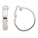 Flat Hoop Clip On Sterling Silver Polished title=
