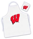 Wisconsin Badgers Tailgate Barbecue (BBQ) Grilling Apron/Mitt Set NCAA