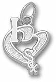 Chicago White Sox 1/2 I Heart Sox Charm - Sterling Silver Jewelry