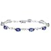 14k White Gold Tanzanite and Diamond Bracelet 7.92 TCW