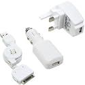 Universal 3 in 1 iPod / iPhone Mains, Car and USB Charger Power kit for Apple all Generations iPod Nano 1G 2G 3G 4G New 2008 Nano, Mini, Photo, Video, Classic 80Gb 120GB 160GB, iPod Touch 1G 2G New 2008 Touch, iPhone 1G 3G (White)
