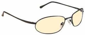 Computer Glasses with Sheer Glare Peach Double Sided Anti Reflective Lenses - Stylish Metal Wrap Frame