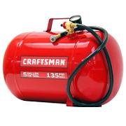 Craftsman 5 gal. Horizontal Air Tank, 135 psi