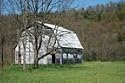 Barn with blue sky print