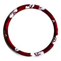 Hawaii Hibiscus Floral Print Steering Wheel Cover - Red