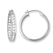 .925 Silver & CZ Hoop Earrings