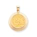 14k 1/4 oz Mounted Panda Coin in Coin Bezel Pendant