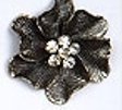 Improving Lifestyles Metal Mesh like Texture Ring with crystals Antique Silver