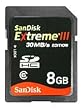 Sandisk SDSDX3-008G-E31 8GB Extreme III SD Card 30MB/s (RETAIL PACKAGE)