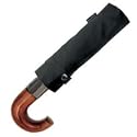 ShedRain Curved Wood Handle Umbrella, Black