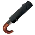 ShedRain Curved Wood Handle Umbrella, Black