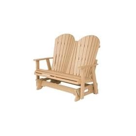 Amish Polywood Fan Back 4' Glider Bench by