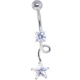 Crystalline Gem Ecstasy Dangle Belly Ring