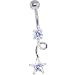 Crystalline Gem Ecstasy Dangle Belly Ring