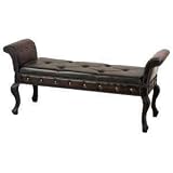 Victorian Ottoman Bench 56 Wide X 26" Height X 16" Bia Cast Leather"