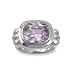 .925 Silver & Lavender Cushion Cut CZ Ring, Sizes 6-8