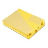 Yellow End Tab Out Guides, Center OUT Tab, Vinyl, Letter, 50 per Box