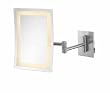 Lighted Rectangular Single-Sided Wall Mounted 3X Mirror, Hard Wired, Brushed Nickel