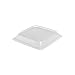 Solo 973015-PS90 Expressions Polystyrene Plastic Square Lid, 7-1/2" Length x 7-1/2" Width x 1-25/128" Height, Clear (Case of 100)