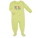 Carter's Toddler Girls Little Cutie Fleece Footed Sleeper Lime Green
