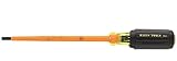 Klein Tools 601-4-INS Insulated Cabinet-Tip Screwdriver with 4-Inch Round-Shank [並行輸入品]