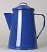 Sports : Emaille Kaffeekanne 1,8 Liter, blau