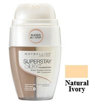 Maybelline Superstay Silky Foundation, Natural Ivory ( Light 3) - 2 Each