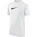 NIKE Legend Dri-Fit Short Sleeve Tee - Youth - White/Black - Large 380969-100-L, Black White, Large