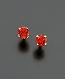 Children's 14k Gold Garnet Earrings