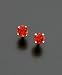 Children's 14k Gold Garnet Earrings