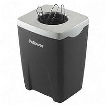 Fellowes Office Suites Paper Clip Holder,2-7/16x2-3/16x3-1/4",BK/SR