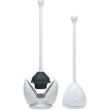 Toilet Plunger & Canister - White