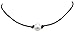 High Quality Freshwater Cultured 9.5-10.5mm Single Pearl Choker Necklace on Dark Brown Leather Cord, 16