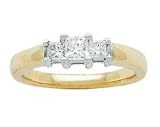 1/2 ct Three-stone Princess Diamond Band