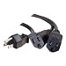 Cables To Go - 29802 - 1 To 2 Power Cord Splitter