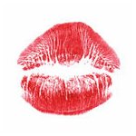 Red Lips Glitter Temporary Tattoo 2x2