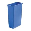 Rubbermaid(R) Slim Jim(R) "We Recycle" Container, 23 Gallons, 30in.H x 20in.W x 11in.D, Blue